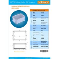 ABS Enclosure 150 x 100 x 70 mm Clear IP67
