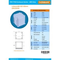 ABS Enclosure 80 x 82 x 85 mm Grey IP67