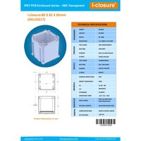 ABS Enclosure 80 x 82 x 85 mm Clear IP67