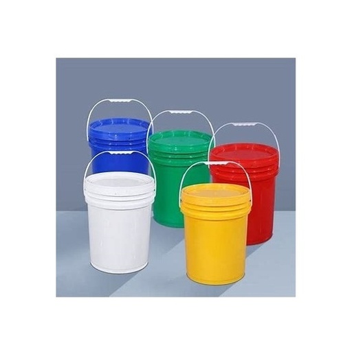 Plastic Paint Bucket - Color: White (Customizable)