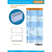 ABS Enclosure 180 X 80 X 100 mm Clear IP67