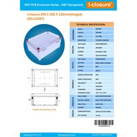 PC ABS Enclosure 290 X 200 X 130 mm IP67