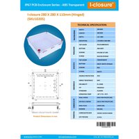 PC ABS Enclosure 280 X 280 X 110 mm IP67