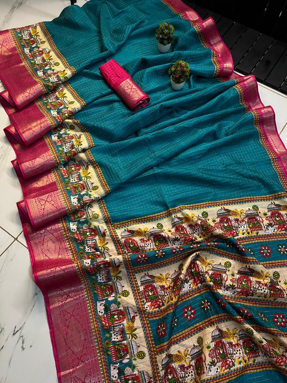 Dola hit antik designer saree