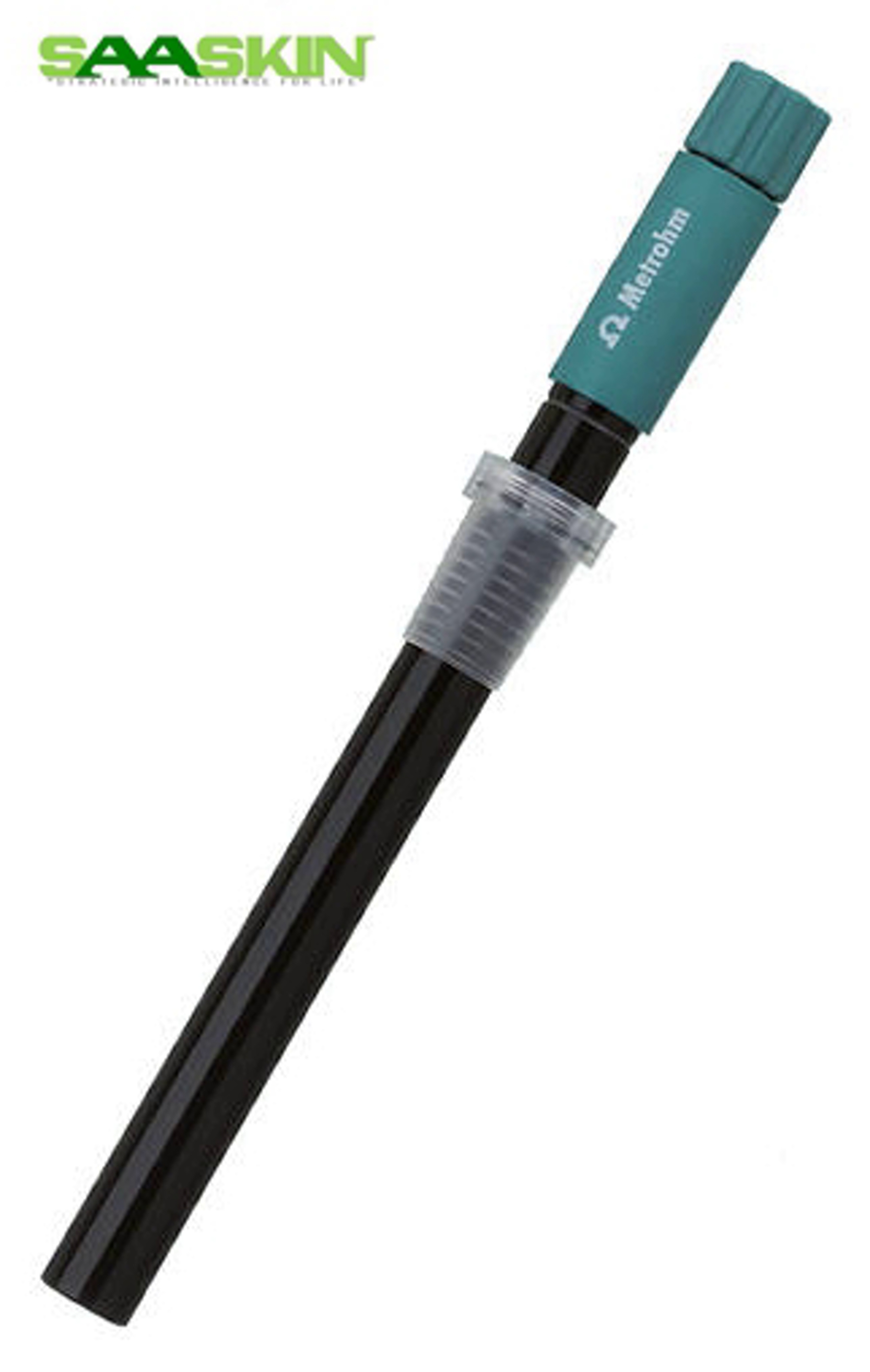 Metrohm Ion-selective Electrode Cu - Epoxy Body, 190 Mm, Metallic Silver | Solid-state Combination, Integrated Reference, Cu2+ Measurement 1ã10â»â¶ To 1 Mol/l