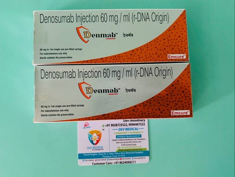 Denmab 60 Mg Injection - Monoclonal Antibody For Osteoporosis Treatment | Strengthens Bones, Reduces Fracture Risk, Administered By Healthcare Professional
