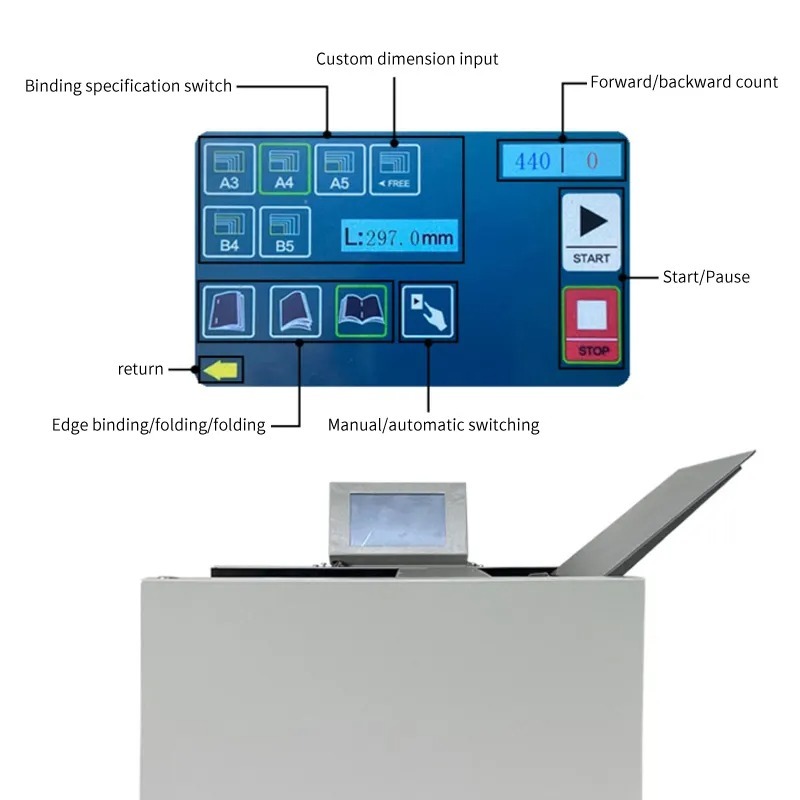 auto stapling and folding machine paper booklet machine Leaflets Booklet folder booklet maker