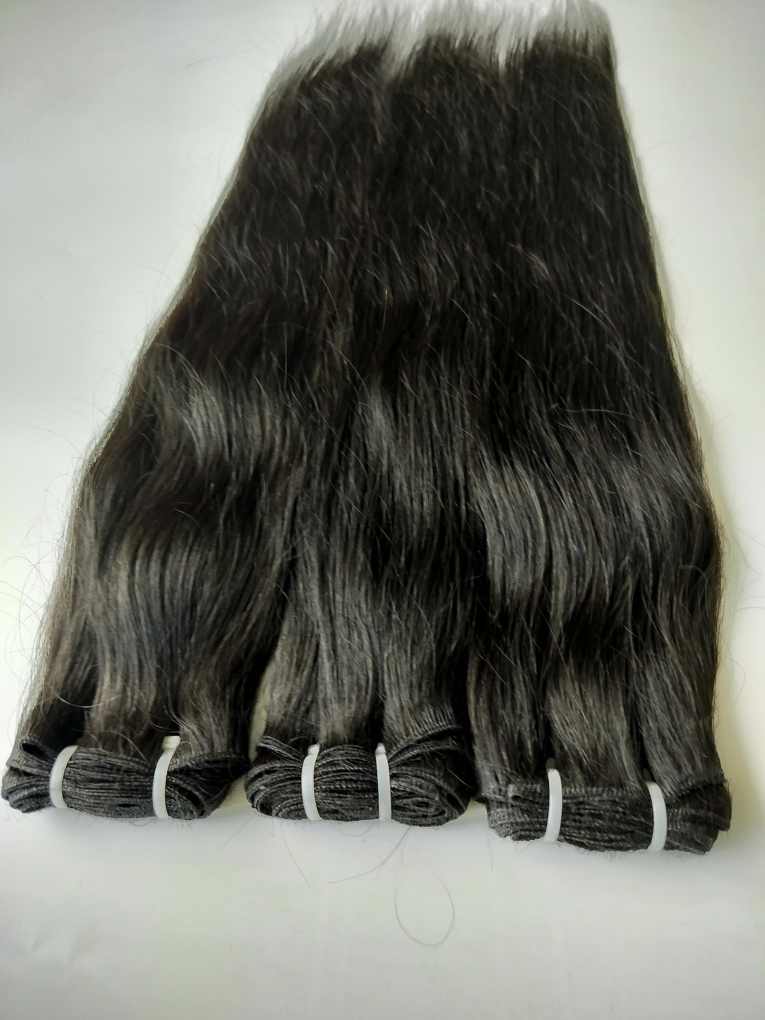 Wholesale Remy Virgin Natural Human Hair Bundle Weft Hair Extension - Color: Customized All Color