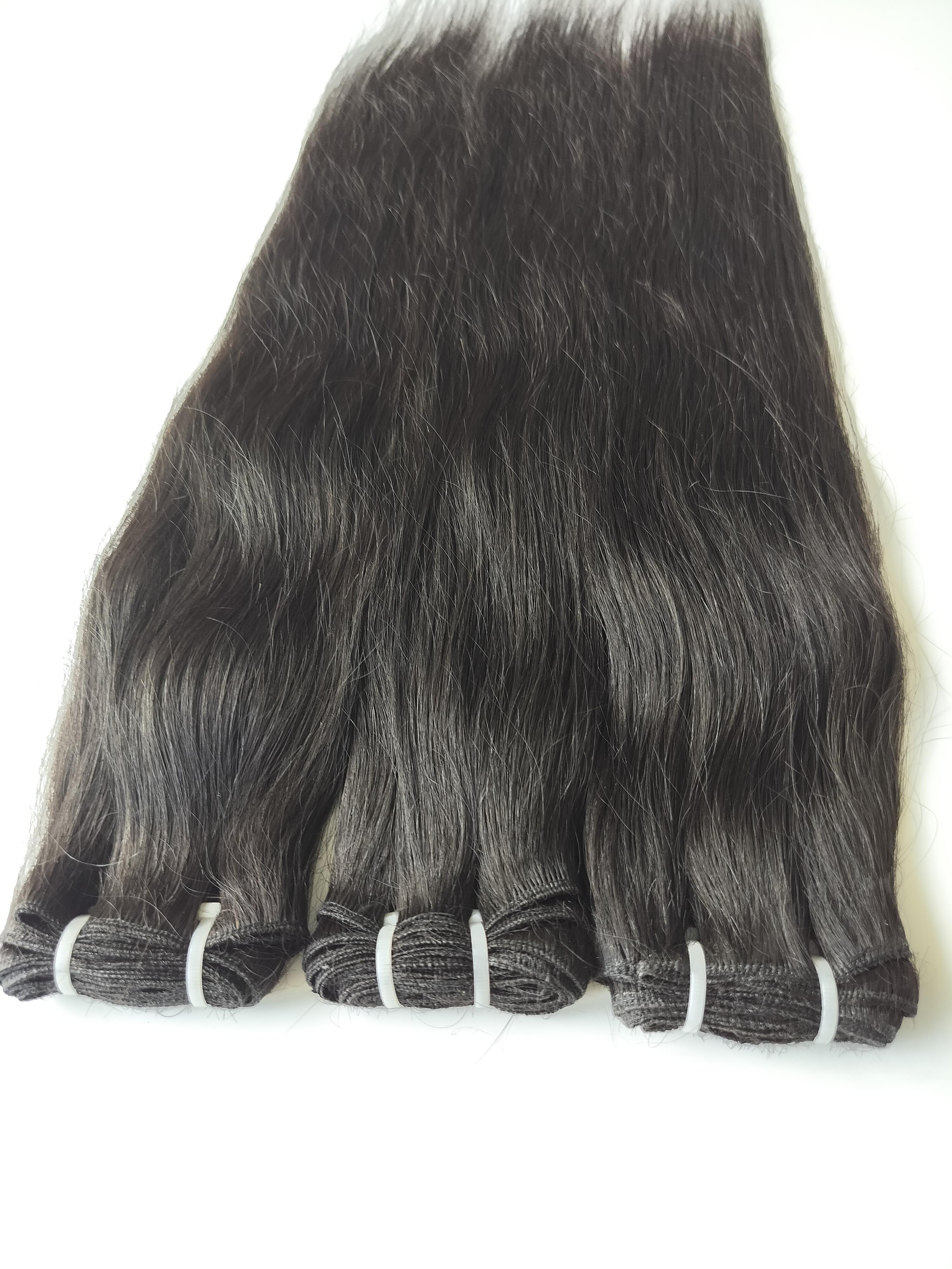 Wholesale Remy Virgin Natural Human Hair Bundle Weft Hair Extension - Color: Customized All Color