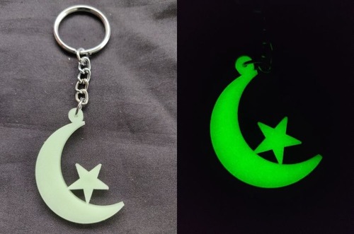 Radium Coated Keychain - Color: Green