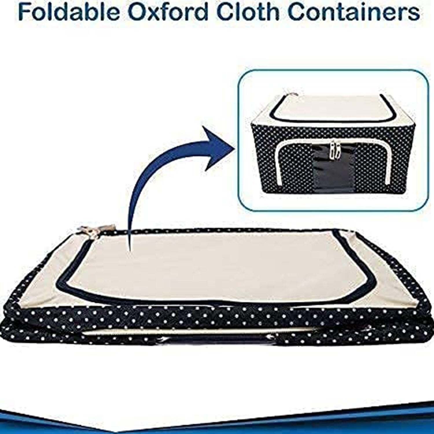 Foldable Steel Frame Clothes Living Storage Organizer Handled Bags