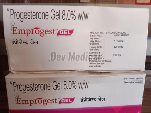 Progesterone gel 8.0