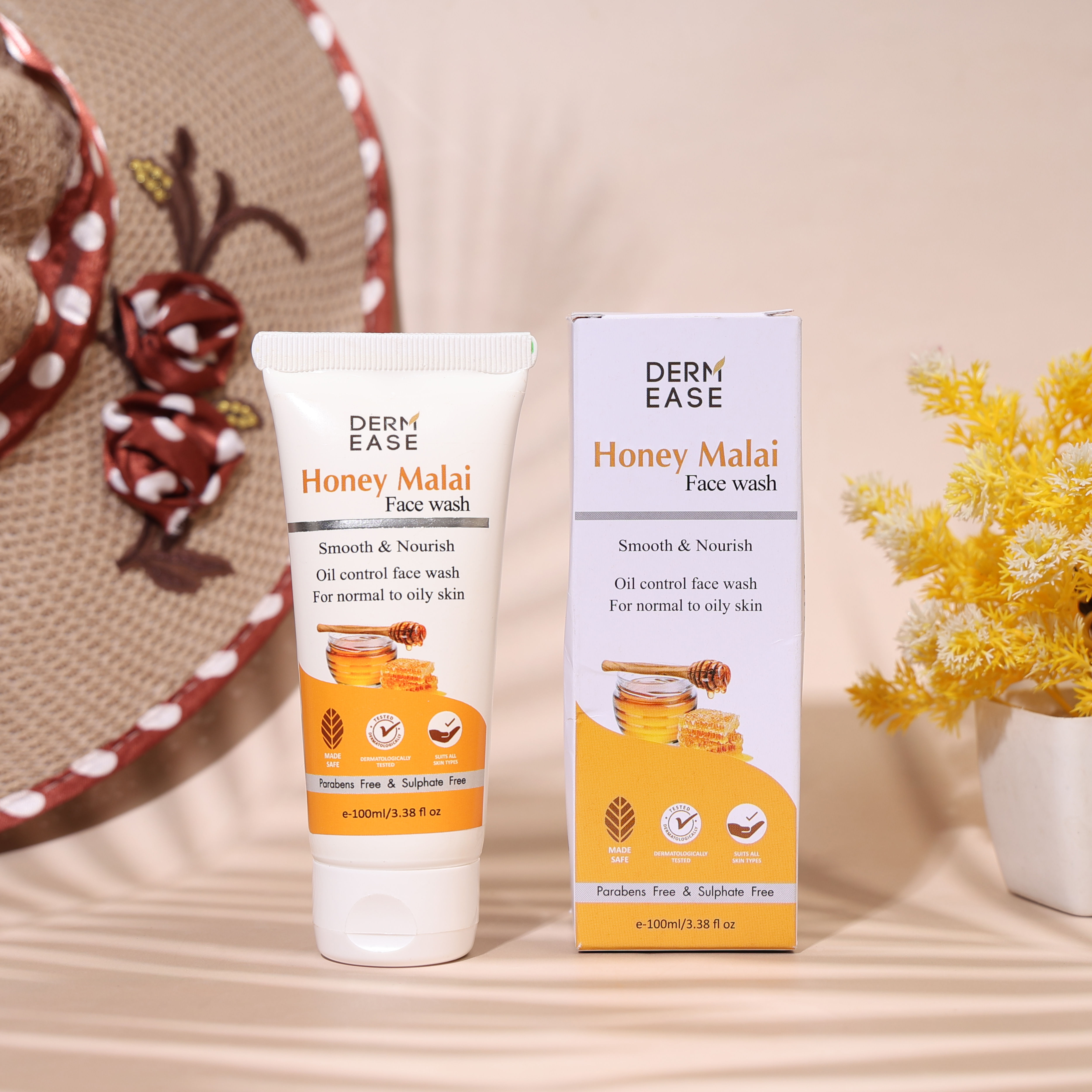 DERM EASE HONEY MALAI FACE WASH