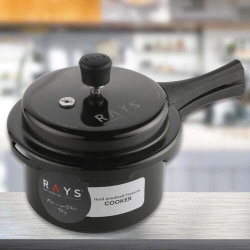 Aluminium Rays Black Beauty Pressure Cookers With Outer Lids