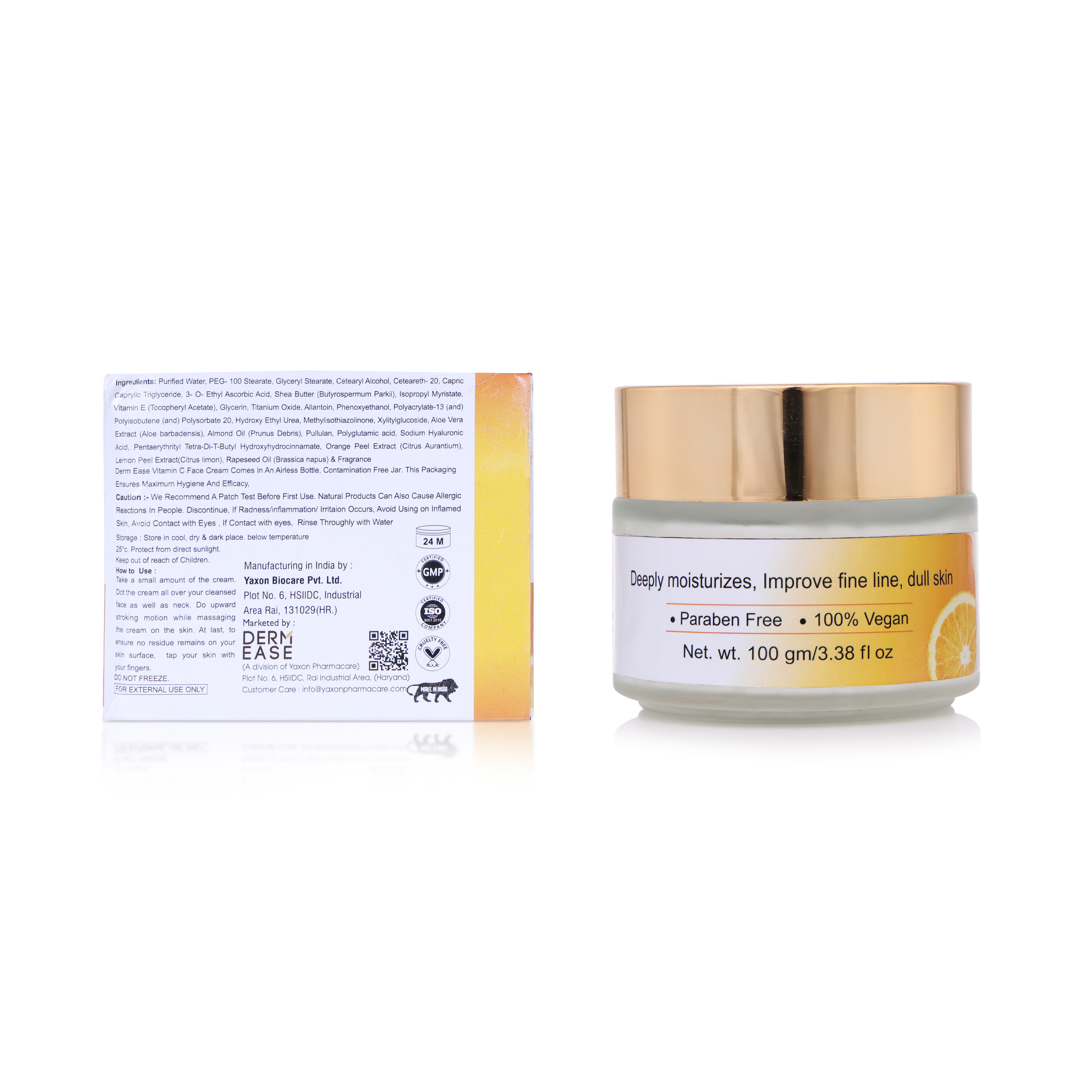 Vitamin C Face Cream - Lightweight Hydrating Formula | Brightening, Anti-aging, Antioxidant Protection For All Skin Types