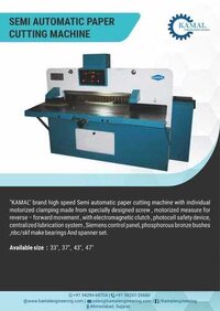 Semi automatic paper cutting machine