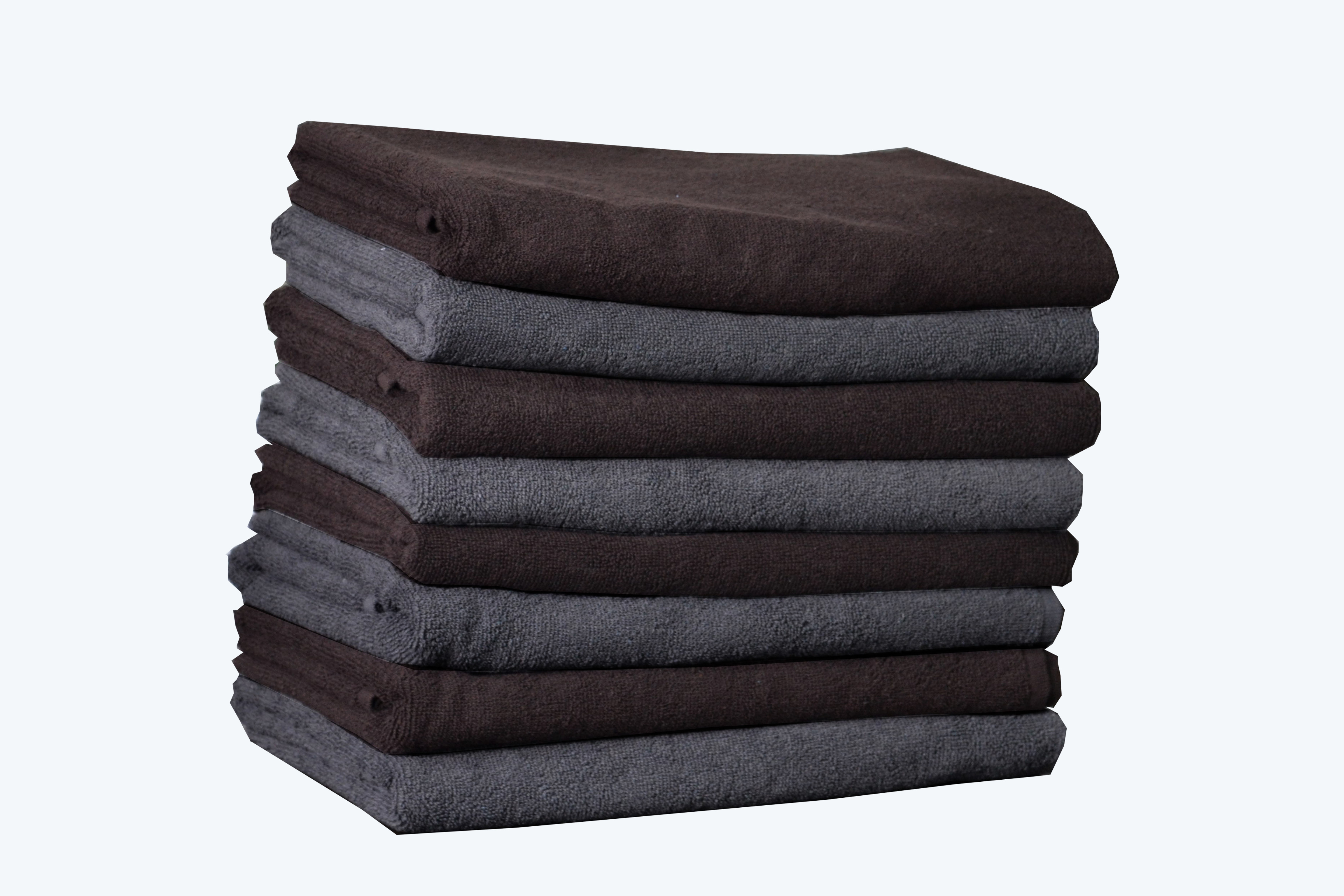 Colour Spa Cotton Towel - Color: Brown & Grey