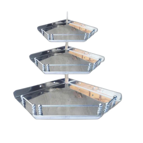 बाथरूम एसएस कॉर्नर शेल्फ