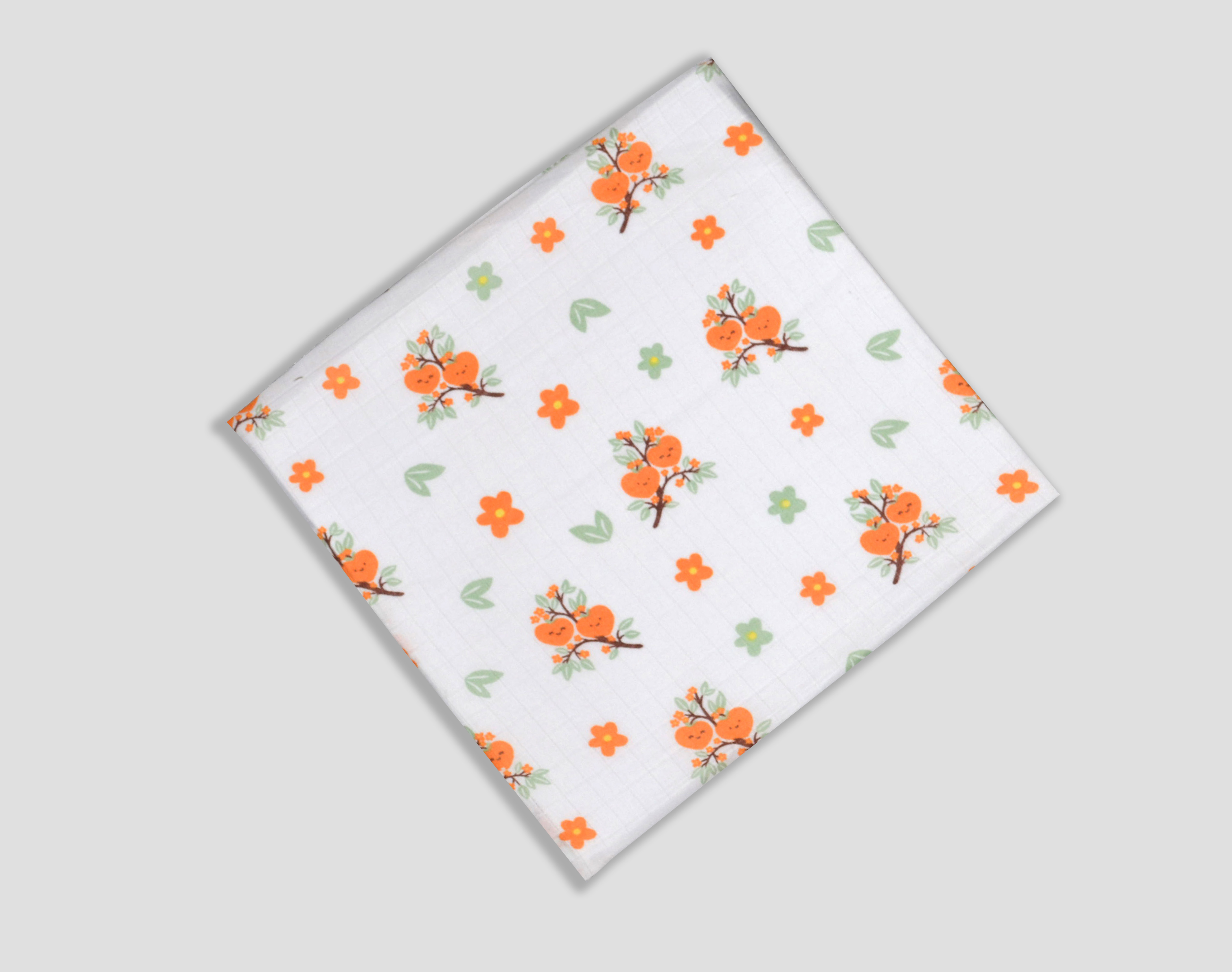 Printed Muslin Fabric - 100% Cotton, 40 Inches Wide, Multicolor Printed Design | Ideal For Baby Garments, Lightweight And Washable