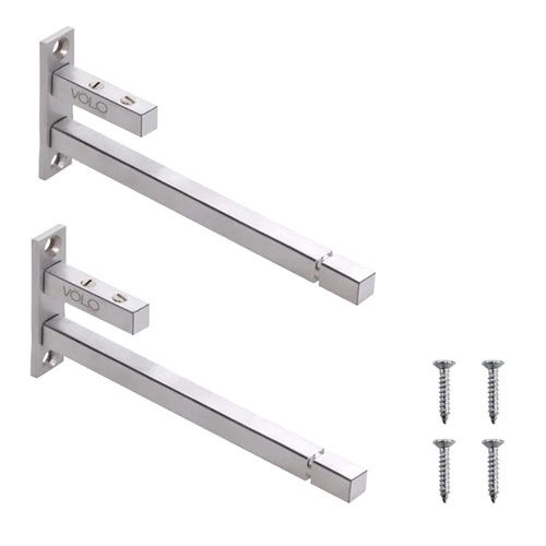 Stainless Steel F Glass Bracket - Color: Silver