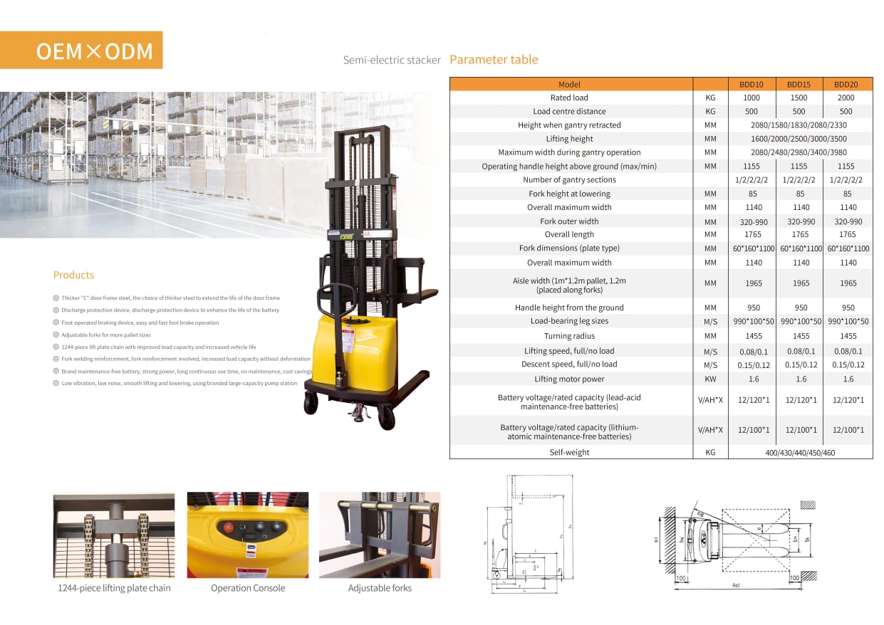 hydraulic electric stacker