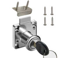 Square Multi Purpose Lock - Stainless Steel, Polished Silver Finish, Square Shape | Versatile Security Solution For Cabinets, Drawers, And Doors