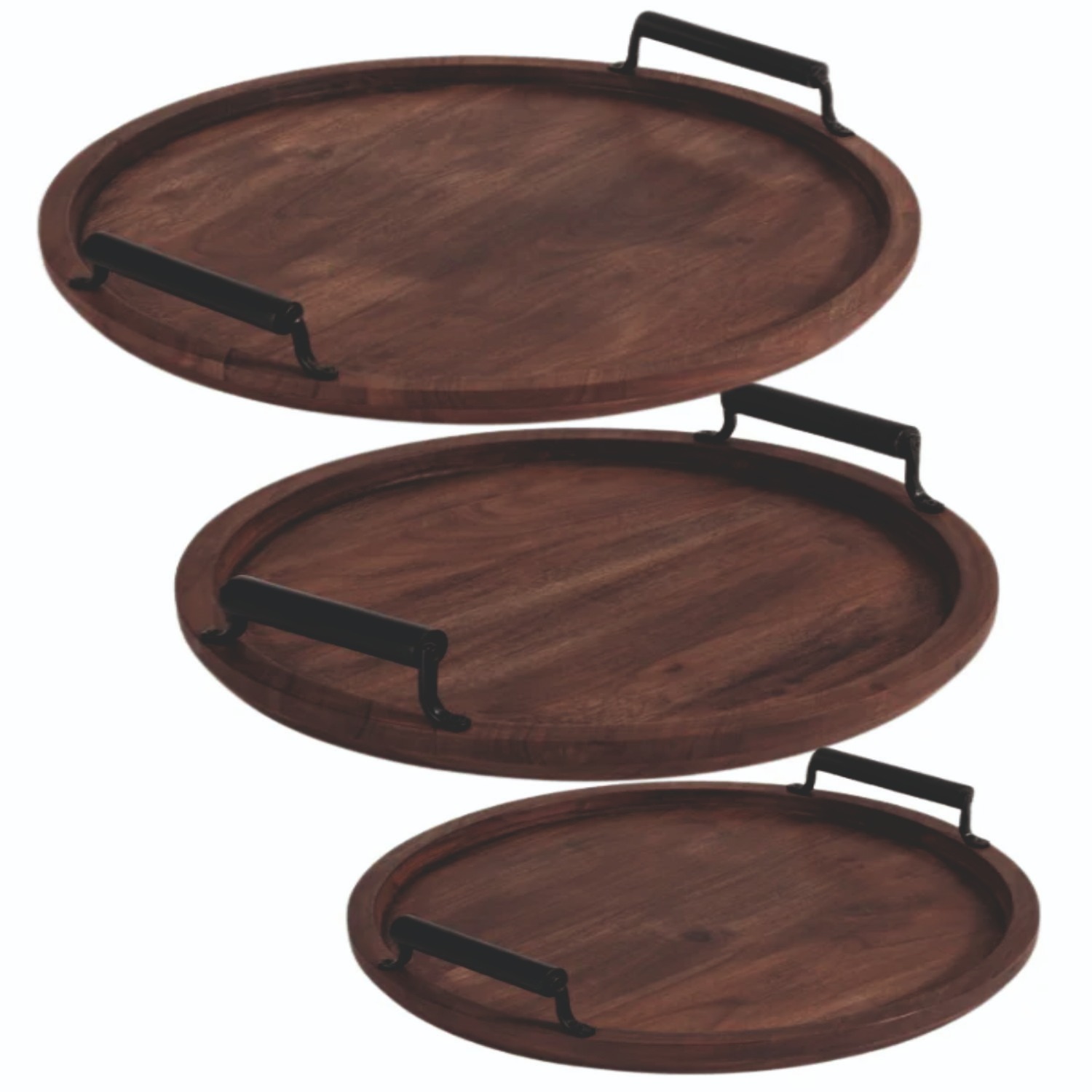 WOODEN TRAY SET