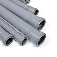 Supreme Pvc Pipes - Premium Quality 5 Inch Diameter, 3 Meter Length | Durable Grey Round Design, Weather Resistant For Indoor And Outdoor Use
