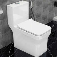 Ceramic Western One Piece Elongated Toilet Seat With Dual Flush In