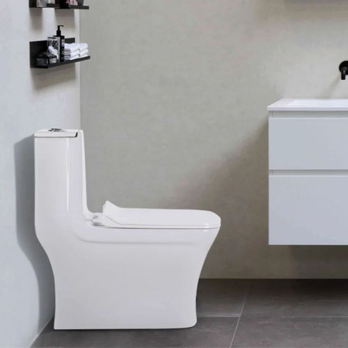 Floor Mounted Toilet - Color: White