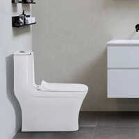 Floor Mounted Toilet - Color: White