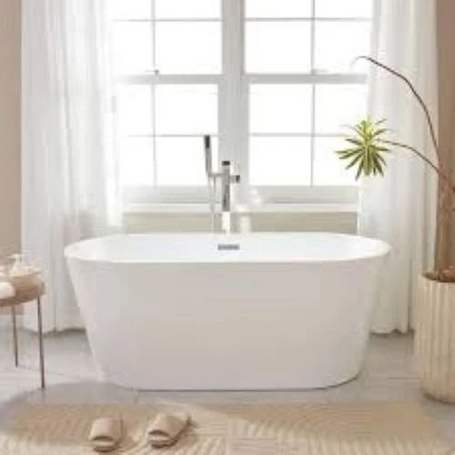 White Acrylic Bathtub