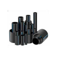 HDPE Pipe - 110mm Thickness, 200mm Diameter, 6m Length | Durable Black Design for Agriculture Applications, Welded Connection Type