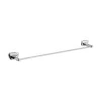 Ss Towel Rod - Stainless Steel, 24 Inch , Glossy Silver Finish, Modern Round Design For Enhanced Bathroom Decor