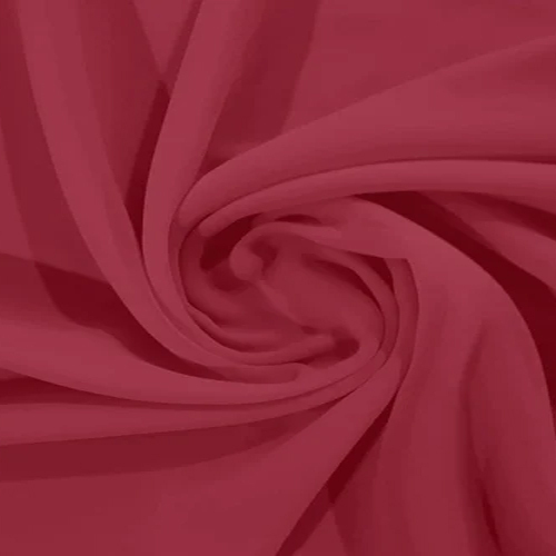 Plain Maroon Georgette Fabric