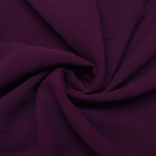 Purple Plain Georgette Fabric