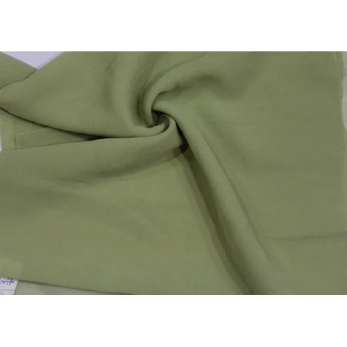 Olive Plain Georgette Fabric - Feature: Washable