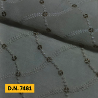 Shop Allover Schiffli Embroidery Fabric D.N. 7481 for Dresses & Sarees