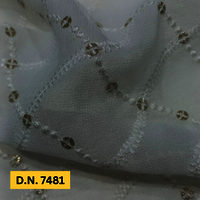 Shop Allover Schiffli Embroidery Fabric D.N. 7481 for Dresses & Sarees