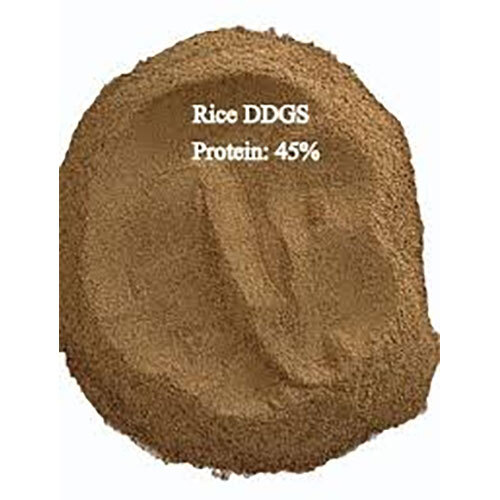 Rice DDGS - 45% Protein, 4-7% Fiber, 3-6% Fat, Brown Powder | Feed Preservatives, Improve Immunity, Max 10% Moisture