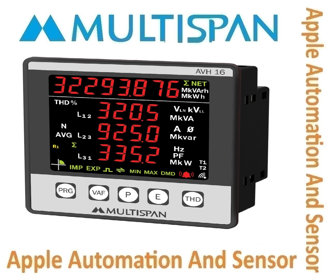 Mfm-5m Din Rail Multispan Multifunction Meters - Double Display, Universal Input, Pid Controller, Double Relay, 4+4 Digit Output