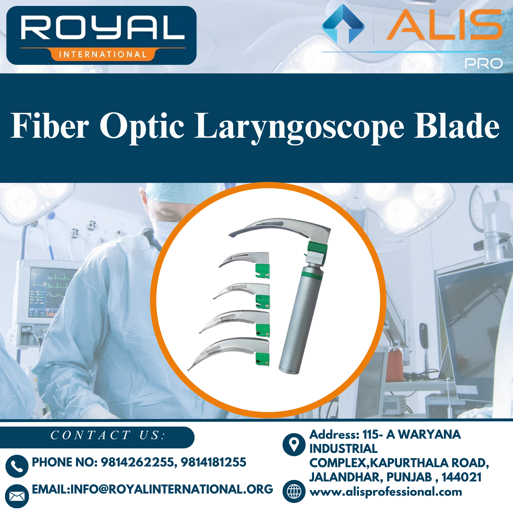 Fiber Optic Laryngoscope Blade