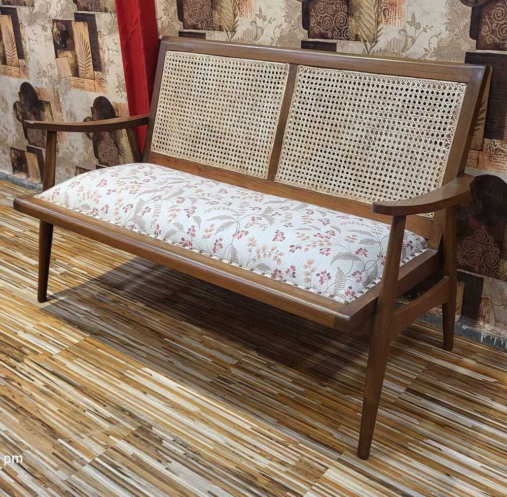 Teakwood Rattan Sofa