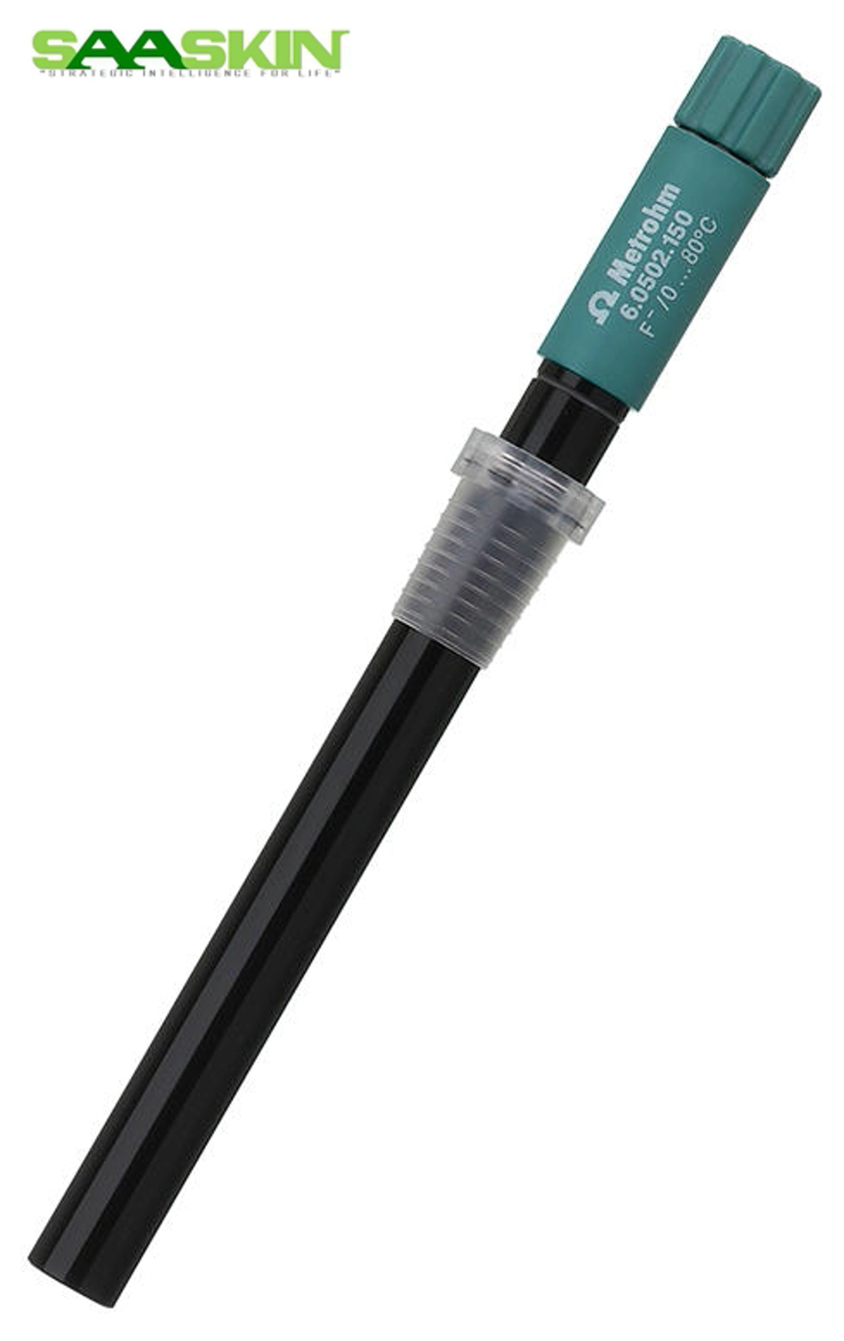 Metrohm Ion-selective Electrode I - Glass Body 120x12x12 Mm, Transparent/black, Iodide Ion Sensor