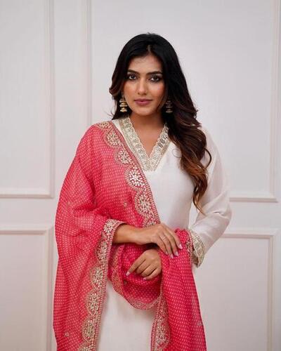Heavy Fancy Pant Kurti Pair With Dupatta Set - Color: As Per Image