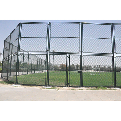 Metal Chain Link Fence - Hot-dipped Galvanized Mild Steel, 8 Ft Height, 50 X 50 Mm Mesh Size, Powder-coated Silver Frame, Durable And Secure Barrier