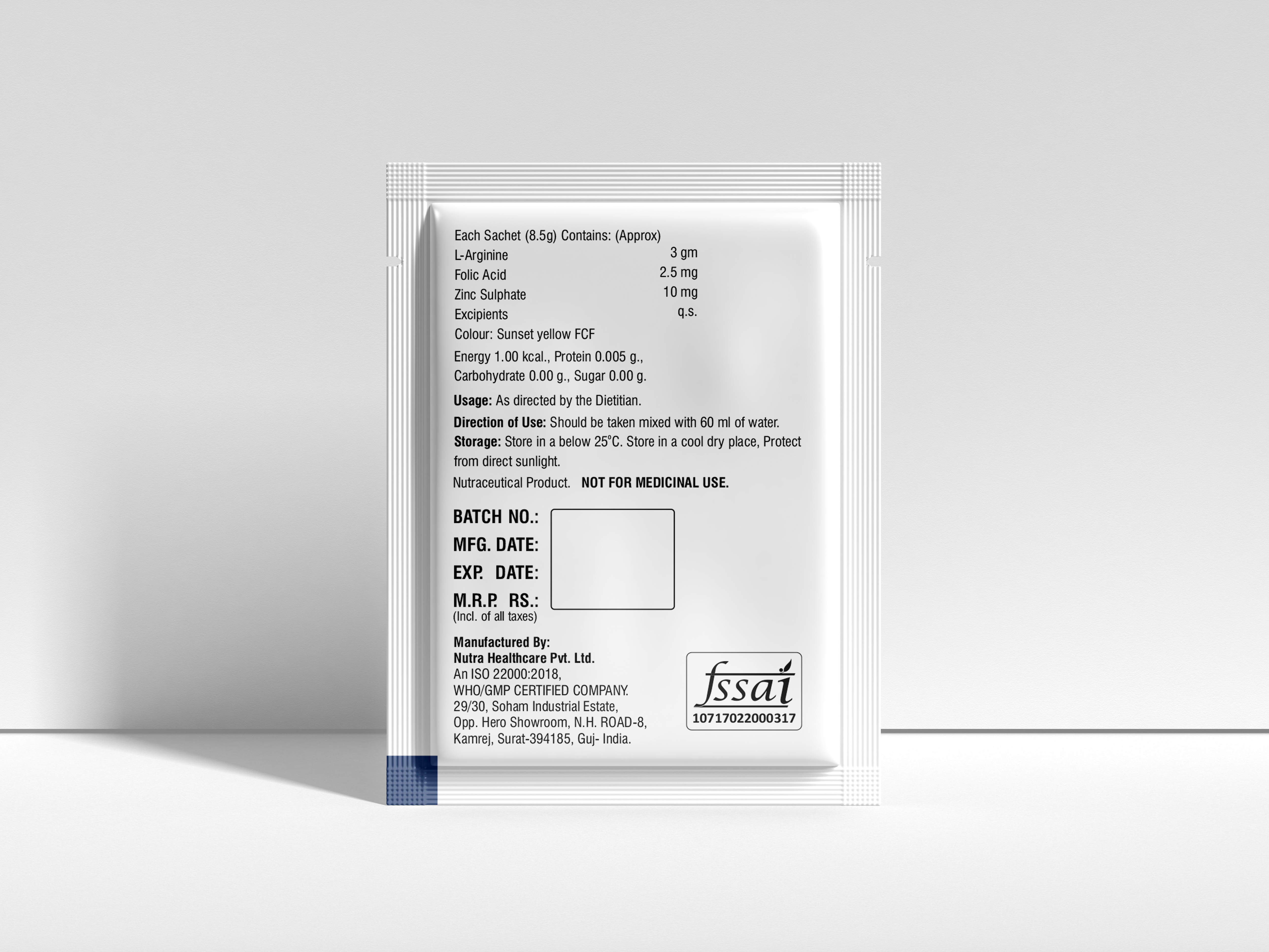 L-arginine Sachet