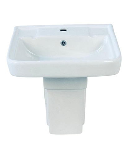 creta wash basin with half pedestal