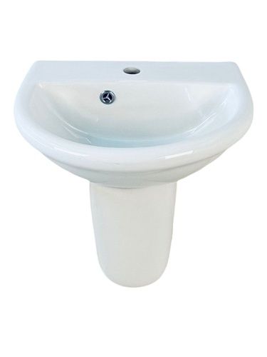 delta wash basin with half pedestal