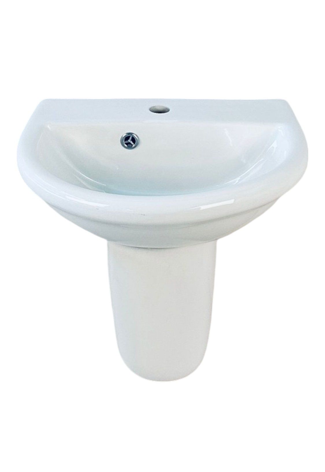 delta wash basin with half pedestal